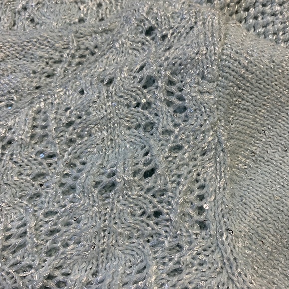 Preswick & Moore Blue Sequin Knit Sweater - Picture 8 of 9